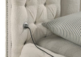 Sonya Ivory 5-Piece Upholstered Eastern King Bedroom Set by Coaster at Eve Furniture