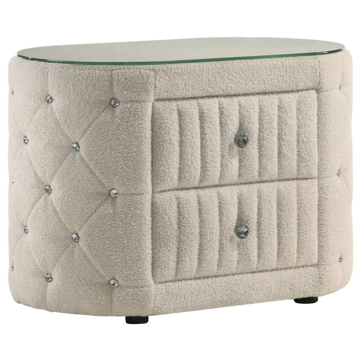 Sonya Ivory 5-Piece Upholstered Eastern King Bedroom Set by Coaster at Eve Furniture