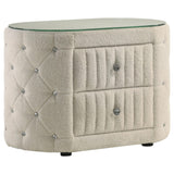 Sonya Ivory 5-Piece Upholstered Eastern King Bedroom Set by Coaster at Eve Furniture