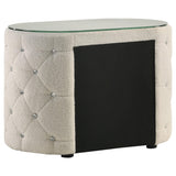 Sonya Ivory 5-Piece Upholstered Eastern King Bedroom Set by Coaster at Eve Furniture
