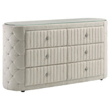 Sonya Ivory 5-Piece Upholstered Eastern King Bedroom Set by Coaster at Eve Furniture