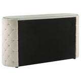 Sonya Ivory 5-Piece Upholstered Eastern King Bedroom Set by Coaster at Eve Furniture
