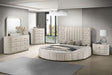 Sonya Ivory 5-Piece Upholstered Eastern King Bedroom Set by Coaster at Eve Furniture