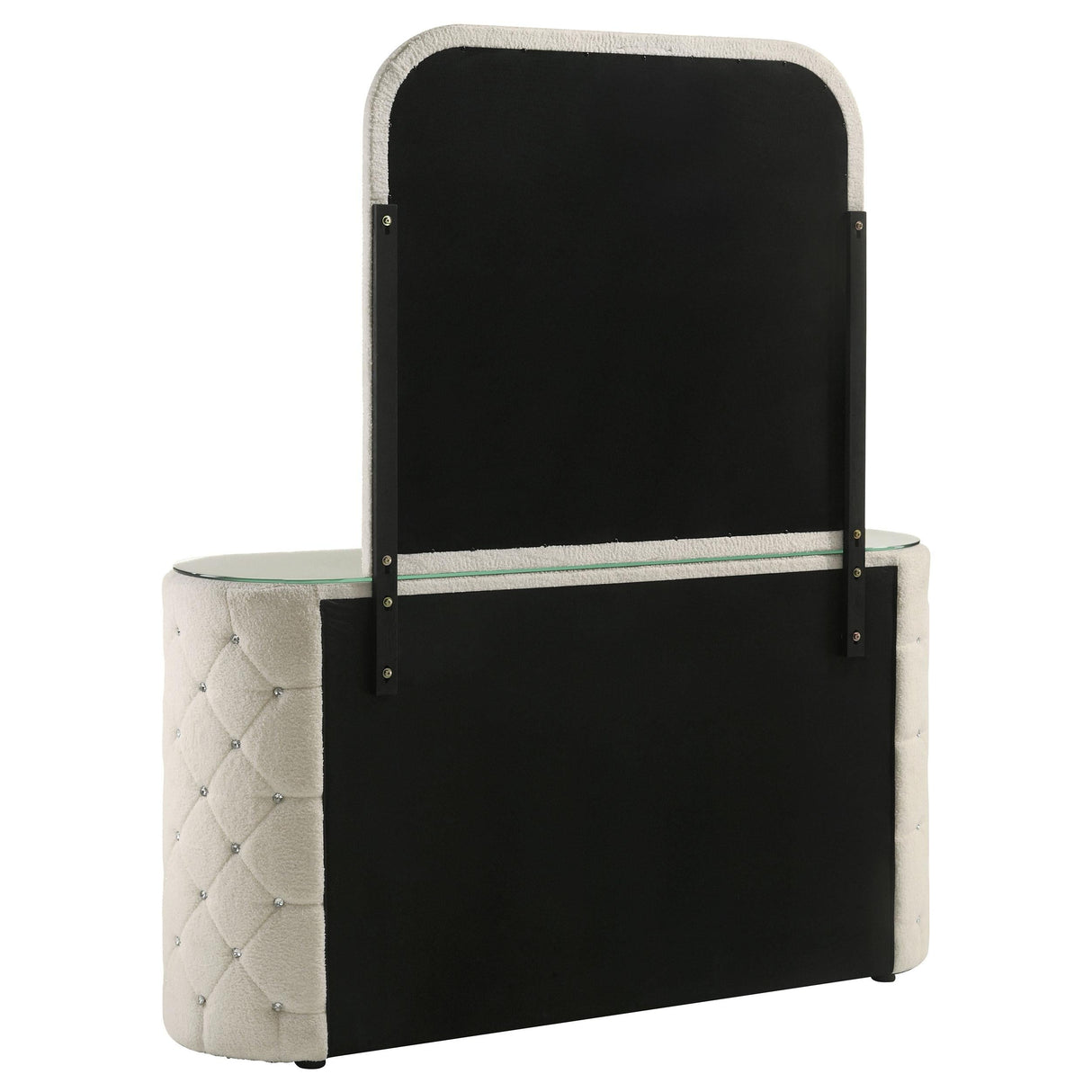 Sonya Ivory 6-Drawer Upholstered Bedroom Dresser with Mirror by Coaster at Eve Furniture