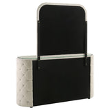 Sonya Ivory 6-Drawer Upholstered Bedroom Dresser with Mirror by Coaster at Eve Furniture