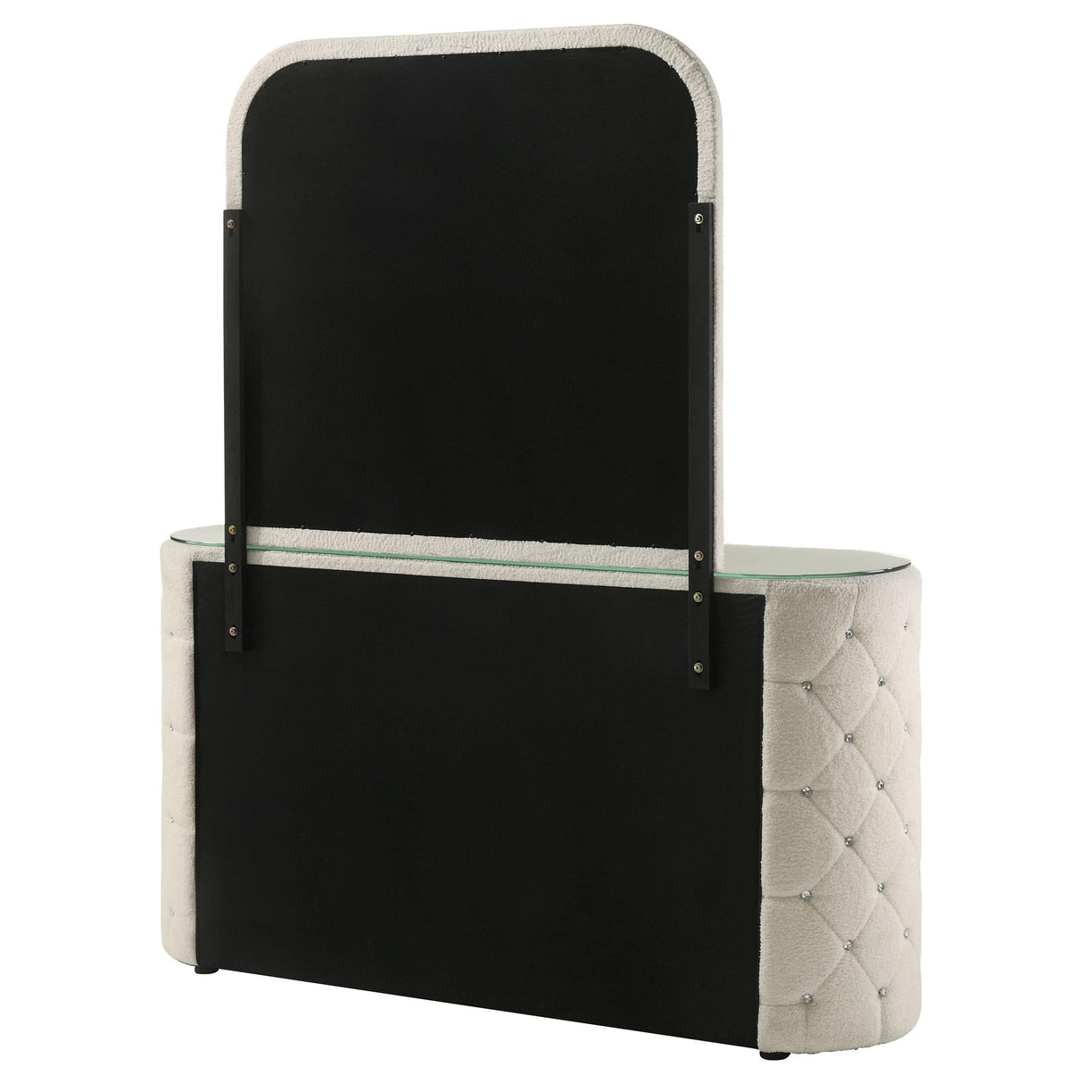 Sonya Ivory 6-Drawer Upholstered Bedroom Dresser with Mirror by Coaster at Eve Furniture