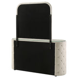 Sonya Ivory 6-Drawer Upholstered Bedroom Dresser with Mirror by Coaster at Eve Furniture