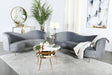 Sophia 2-piece Upholstered Channel Tufted Sofa Set Grey by Coaster at Eve Furniture