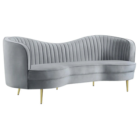 Sophia 3-piece Upholstered Channel Tufted Sofa Set Grey by Coaster at Eve Furniture