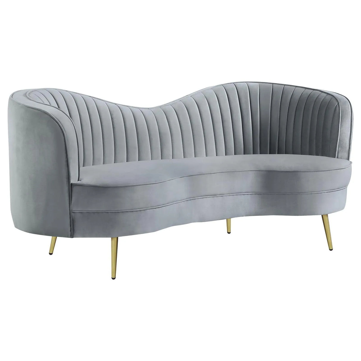 Sophia 3-piece Upholstered Channel Tufted Sofa Set Grey by Coaster at Eve Furniture