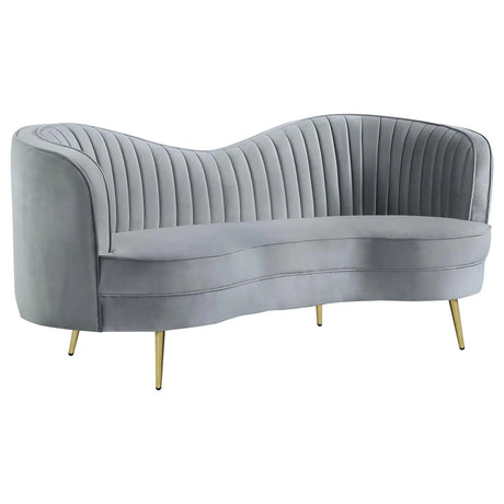 Sophia 3-piece Upholstered Channel Tufted Sofa Set Grey by Coaster at Eve Furniture