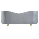 Sophia 3-piece Upholstered Channel Tufted Sofa Set Grey by Coaster at Eve Furniture