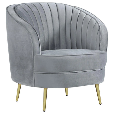 Sophia 3-piece Upholstered Channel Tufted Sofa Set Grey by Coaster at Eve Furniture