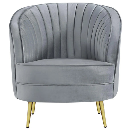 Sophia 3-piece Upholstered Channel Tufted Sofa Set Grey by Coaster at Eve Furniture