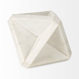 Sophia 5.5 L x 5.5 W x 8.5 H White Marble Decor Stand by Mercana at Eve Furniture