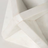 Sophia 5.5 L x 5.5 W x 8.5 H White Marble Decor Stand by Mercana at Eve Furniture