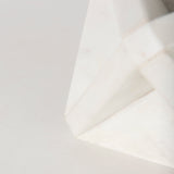 Sophia 5.5 L x 5.5 W x 8.5 H White Marble Decor Stand by Mercana at Eve Furniture