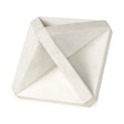 Sophia 5.5 L x 5.5 W x 8.5 H White Marble Decor Stand by Mercana at Eve Furniture