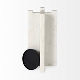 Sophia 5.5"L x 3.5"W x 10.5"H Marble Candle Holder Large by Mercana at Eve Furniture