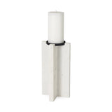 Sophia 5.5"L x 3.5"W x 10.5"H Marble Candle Holder Large by Mercana at Eve Furniture