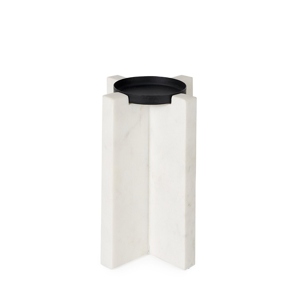 Sophia 5.5"L x 3.5"W x 8.0"H. Marble Candle Holder Medium by Mercana at Eve Furniture