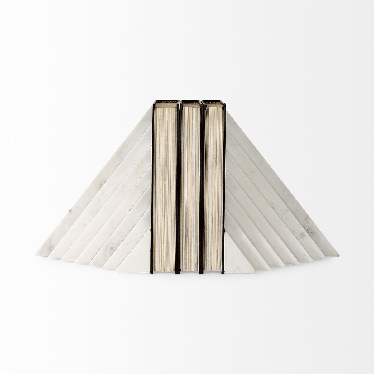 Sophia 7.0L x 5.3W x 9.3H Marble Set Of Two Book Ends by Mercana at Eve Furniture