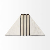 Sophia 7.0L x 5.3W x 9.3H Marble Set Of Two Book Ends by Mercana at Eve Furniture