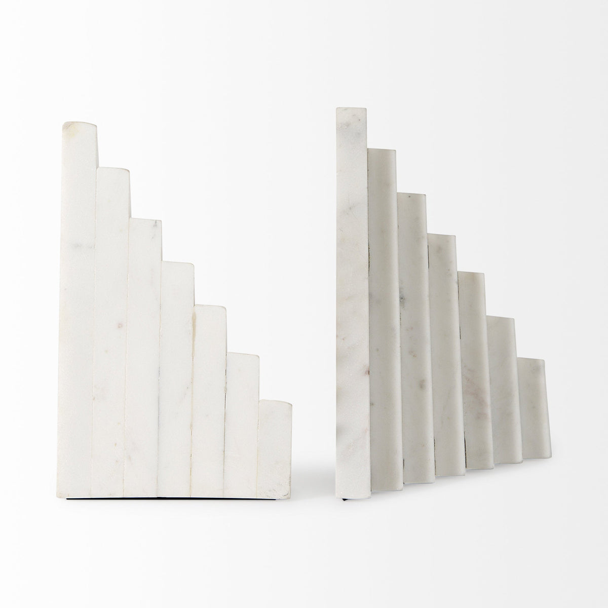 Sophia 7.0L x 5.3W x 9.3H Marble Set Of Two Book Ends by Mercana at Eve Furniture