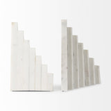 Sophia 7.0L x 5.3W x 9.3H Marble Set Of Two Book Ends by Mercana at Eve Furniture