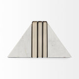Sophia 8.0"L x 6.0"W x 7.0"H Marble Set Of Two Bookends by Mercana at Eve Furniture