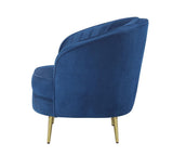 Sophia Blue Upholstered Vertical Channel Tufted Chair by Coaster at Eve Furniture