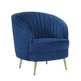 Sophia Blue Upholstered Vertical Channel Tufted Chair by Coaster at Eve Furniture