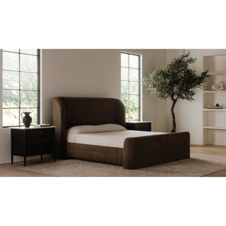Sophia Brown Queen Storage Bed by MOES at Eve Furniture