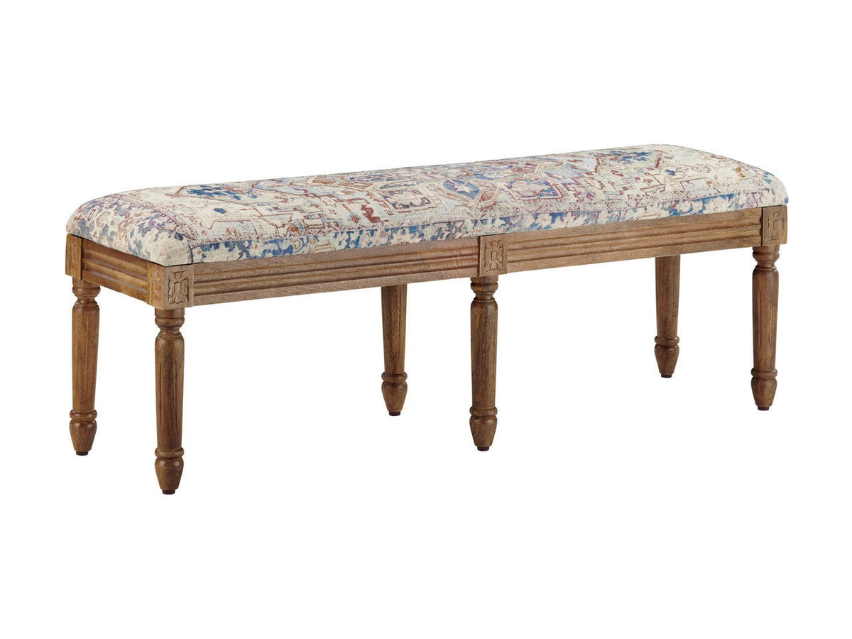 Sophia Brown/Cream Bench by Crestview at Eve Furniture