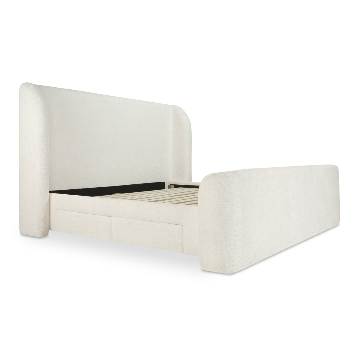Sophia Cream Queen Storage Bed by MOES at Eve Furniture