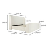 Sophia Cream Queen Storage Bed by Moe's Home at Eve Furniture