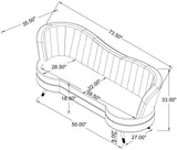 Sophia Gray Channel Tufted Living Room Set by Coaster at Eve Furniture