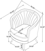 Sophia Gray Channel Tufted Living Room Set by Coaster at Eve Furniture