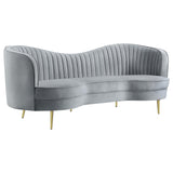 Sophia Gray Channel Tufted Living Room Set by Coaster at Eve Furniture