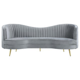 Sophia Gray Channel Tufted Living Room Set by Coaster at Eve Furniture