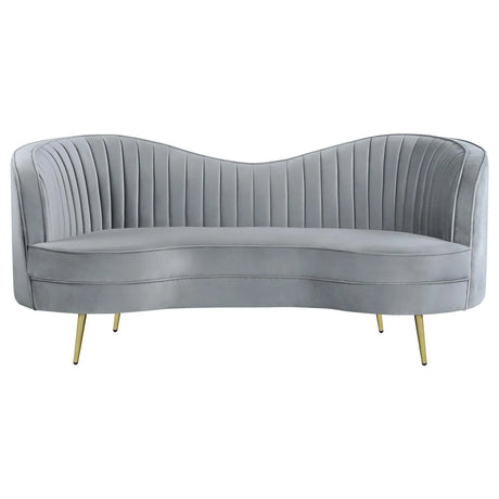 Sophia Gray Channel Tufted Living Room Set by Coaster at Eve Furniture