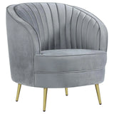 Sophia Gray Channel Tufted Living Room Set by Coaster at Eve Furniture