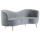Sophia Gray Channel Tufted Living Room Set by Coaster at Eve Furniture