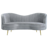 Sophia Gray Channel Tufted Living Room Set by Coaster at Eve Furniture