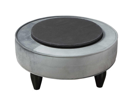 Sophia Gray Velvet Swivel Accent Chair by Steve Silver at Eve Furniture