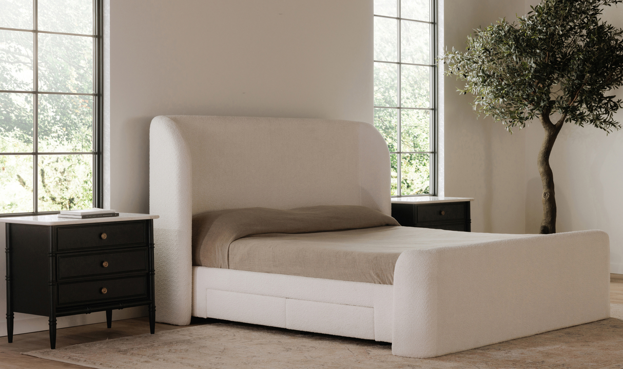 sophia king bed - white by Moe's Home at Eve Furniture
