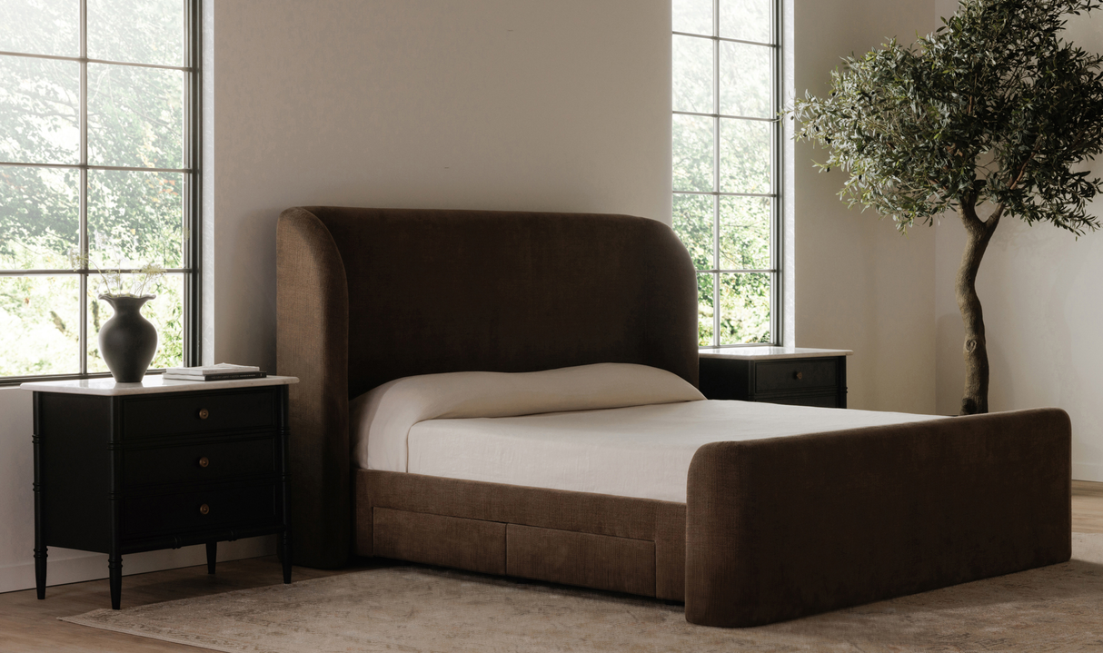 Sophia King Storage Bed Brown by Moe's Home at Eve Furniture
