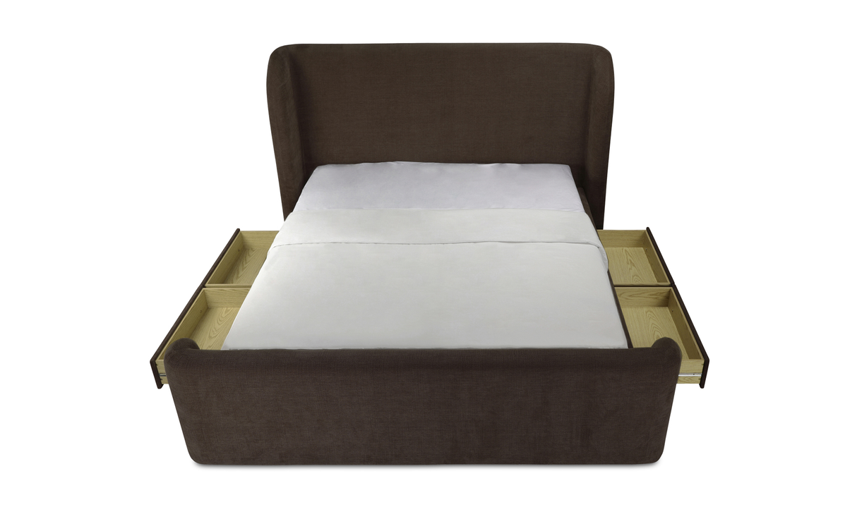 Sophia King Storage Bed Brown by Moe's Home at Eve Furniture