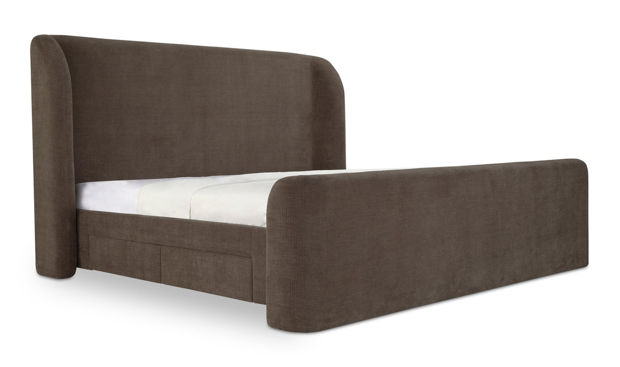 Sophia King Storage Bed Brown by Moe's Home at Eve Furniture