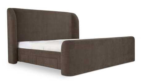 Sophia King Storage Bed Brown by Moe's Home at Eve Furniture